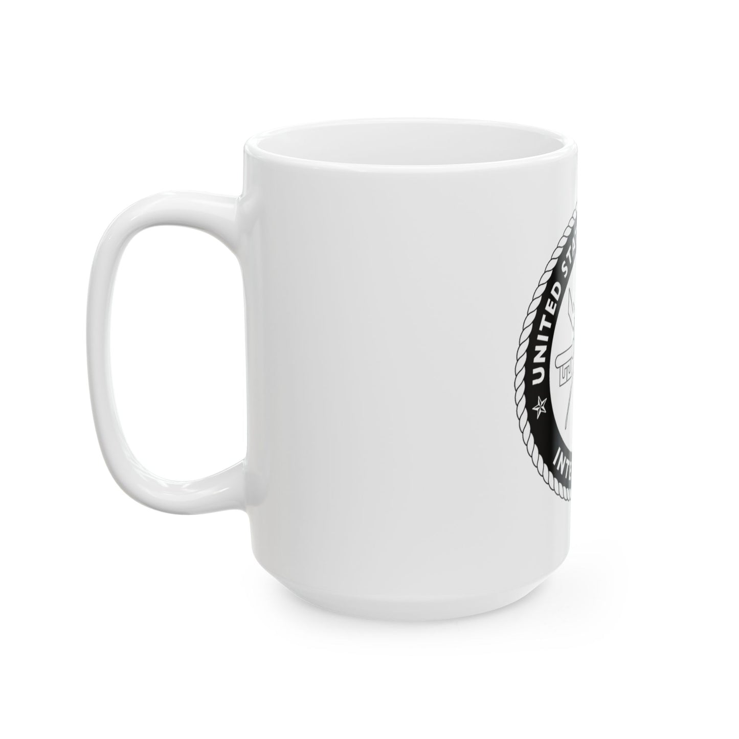 USCG Intelligence 1 color (U.S. Coast Guard) White Coffee Mug