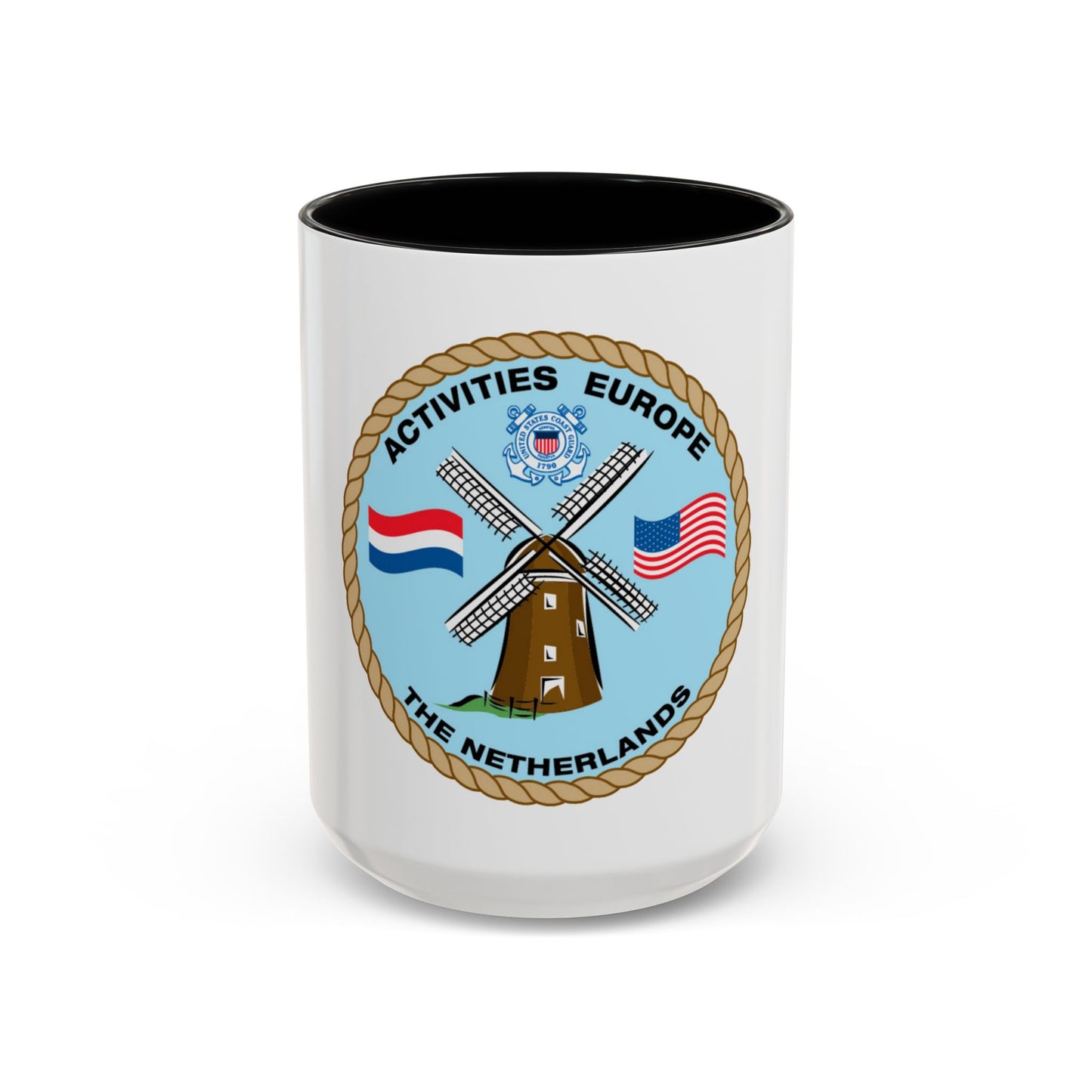USCG Activities Europe the Netherlands (U.S. Coast Guard) Accent Coffee Mug