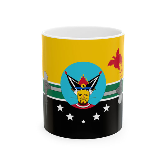 Flag of Hela Papa New Guinea - White Coffee Mug-11oz-Go Mug Yourself