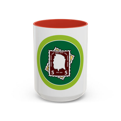Stamp Collecting (Boy Scout Merit Badge) Accent Coffee Mug