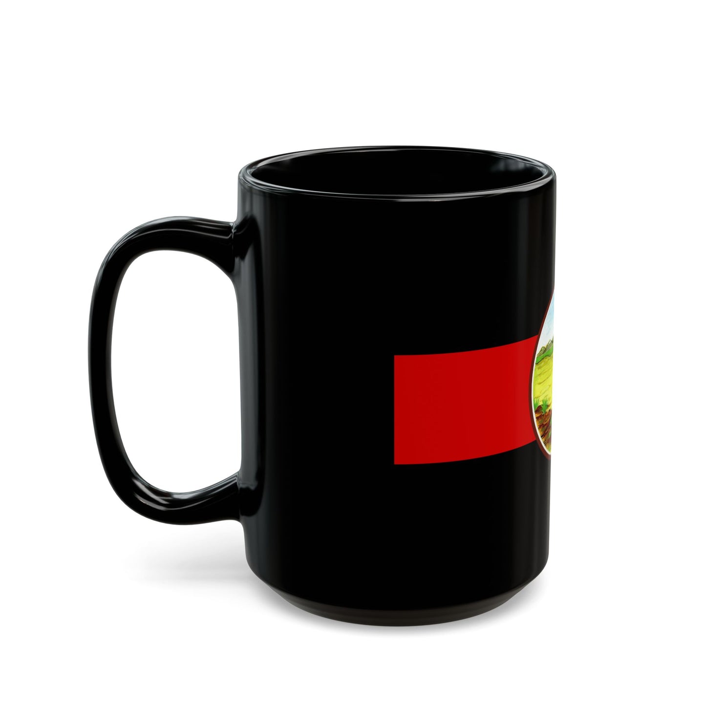 Flag of Nong Khai Province Thailand - Black Coffee Mug-Go Mug Yourself