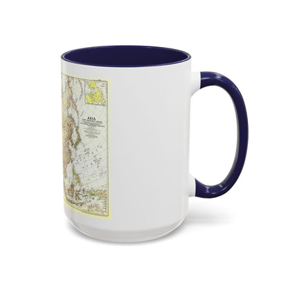 Asia and Adjacent Areas (1951) (Map) Accent Coffee Mug