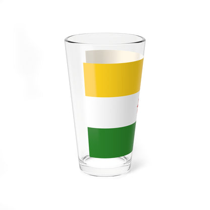 Bandera del Municipio Arzobispo Chacon (Venezuela) Pint Glass 16oz