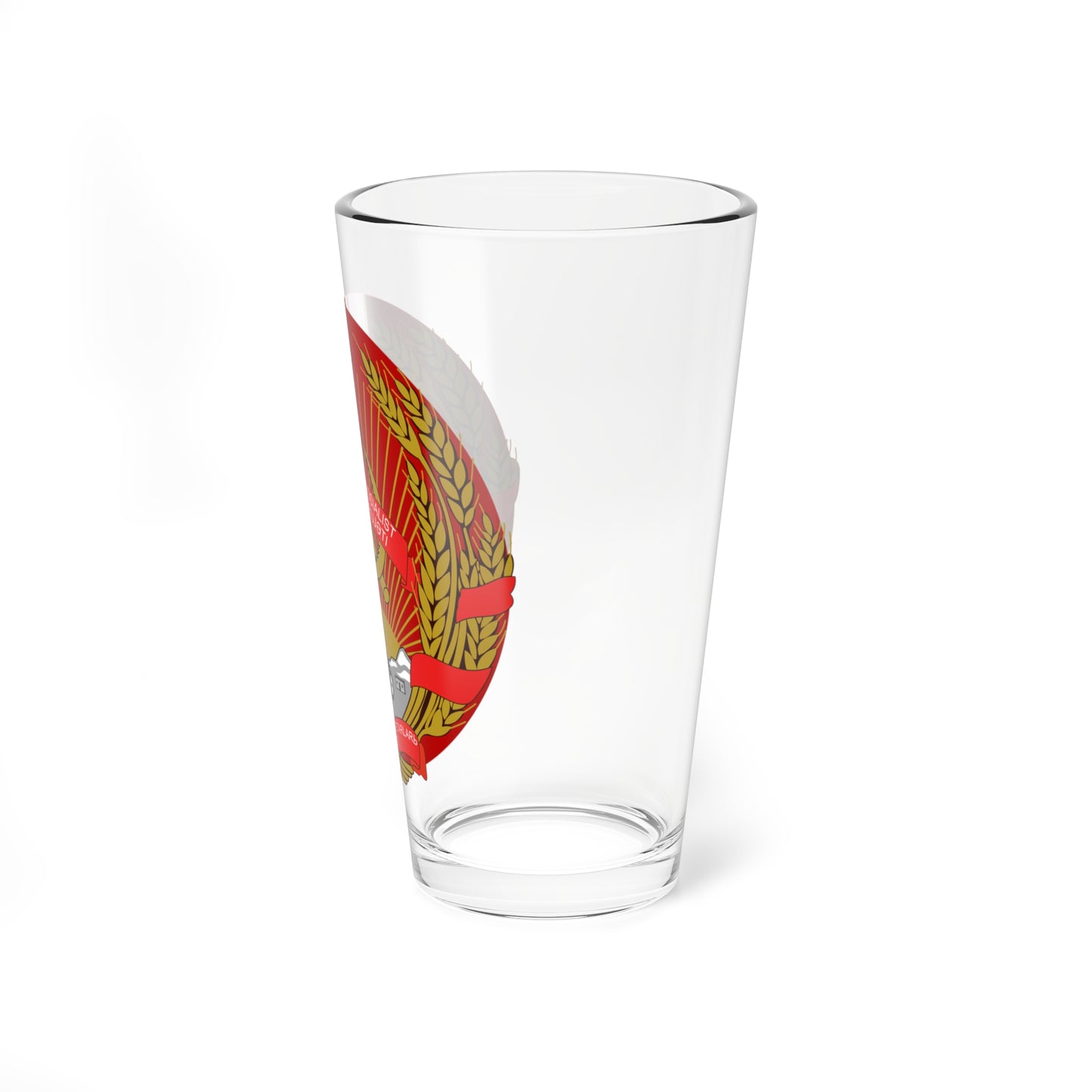 Emblem of the Azerbaijan SSR 1931-1937 v2 (Azerbaijan) (Coat of Arms) Pint Glass 16oz