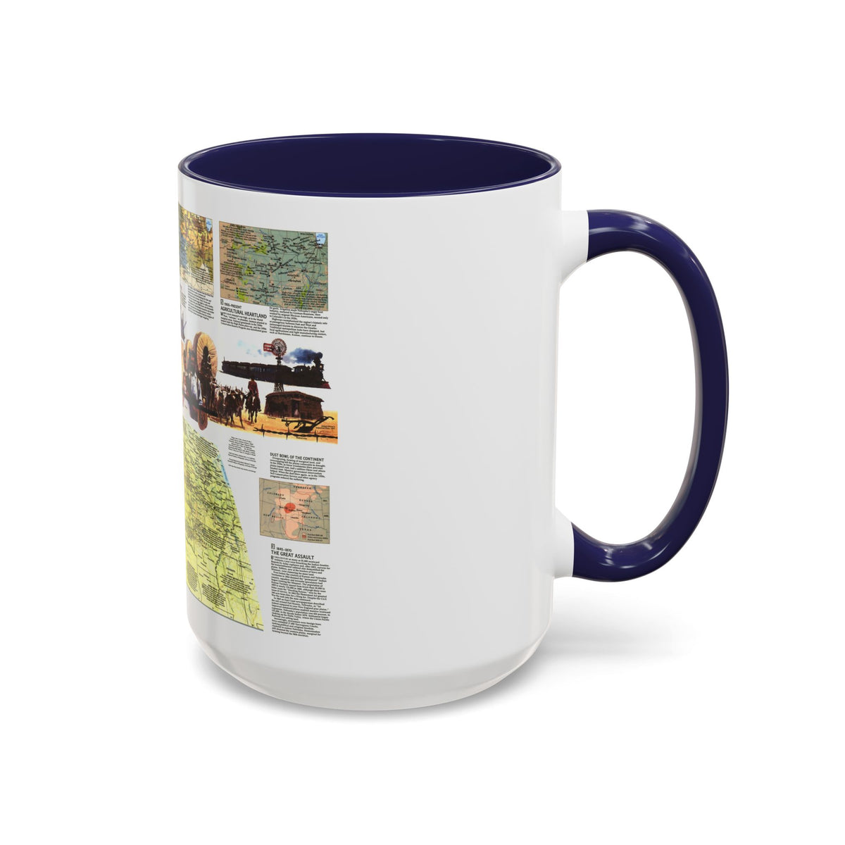 USA - Central Plains 2 (1985) (Map) Accent Coffee Mug