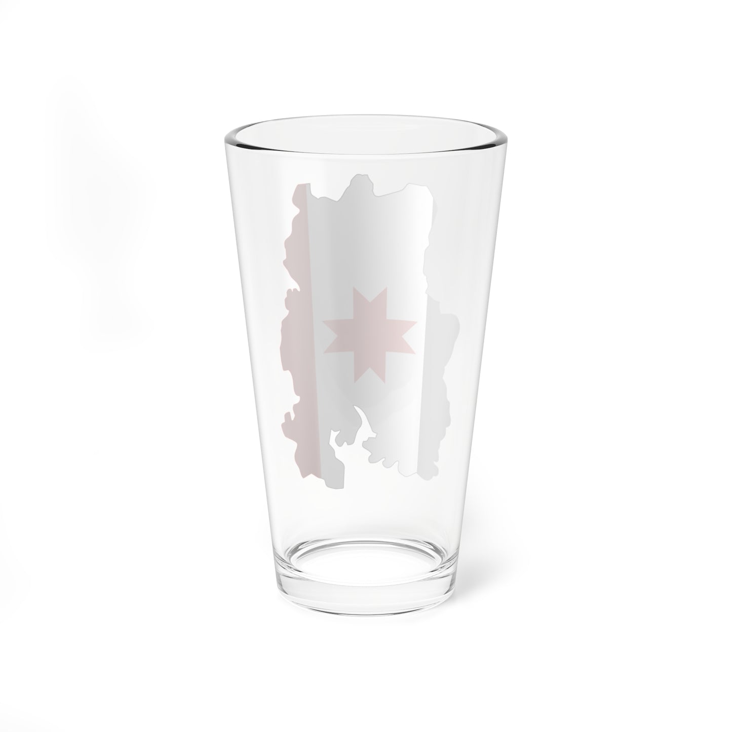Flag-map of Udmurtia (Russia) Pint Glass 16oz