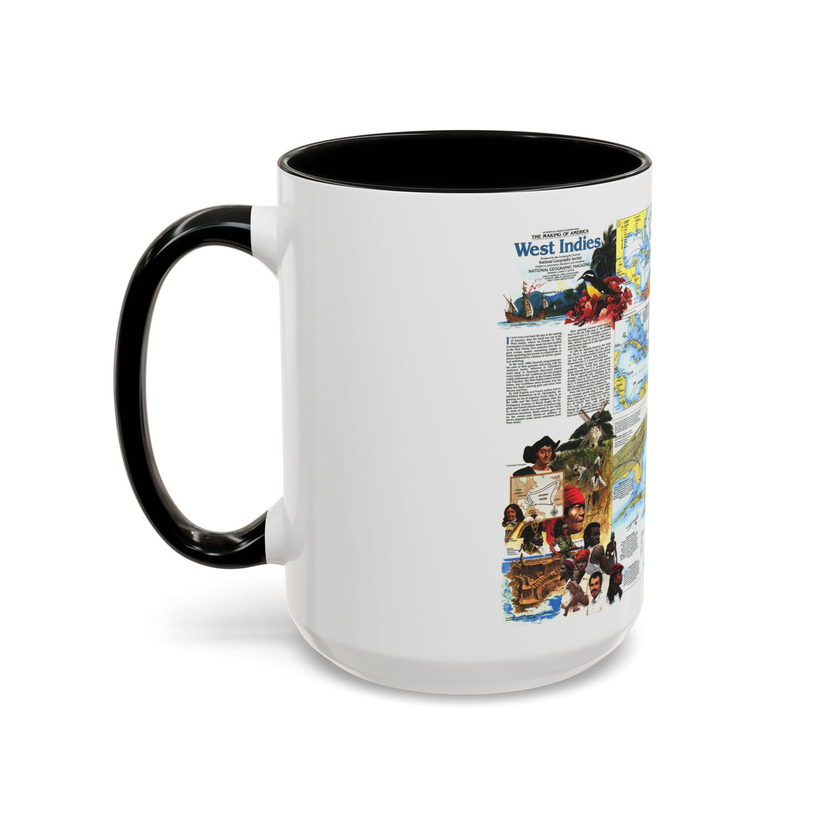 West Indies 2 (1987) (Map) Accent Coffee Mug
