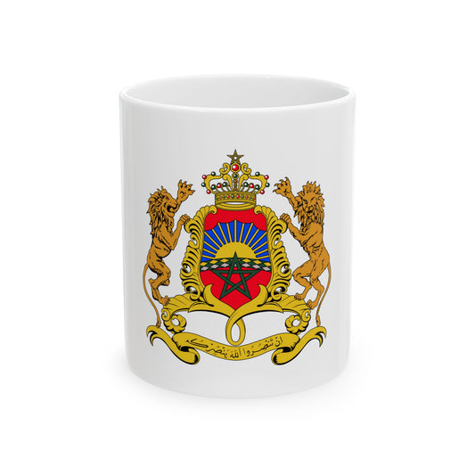 Gold lions flank a red shield with a green pentagram and sunburst, under a jewelled crown in flat vector style.