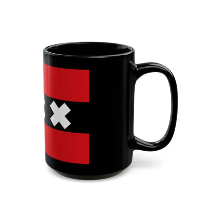 Flag of the national capital Amsterdam Netherlands - Black Coffee Mug-Go Mug Yourself