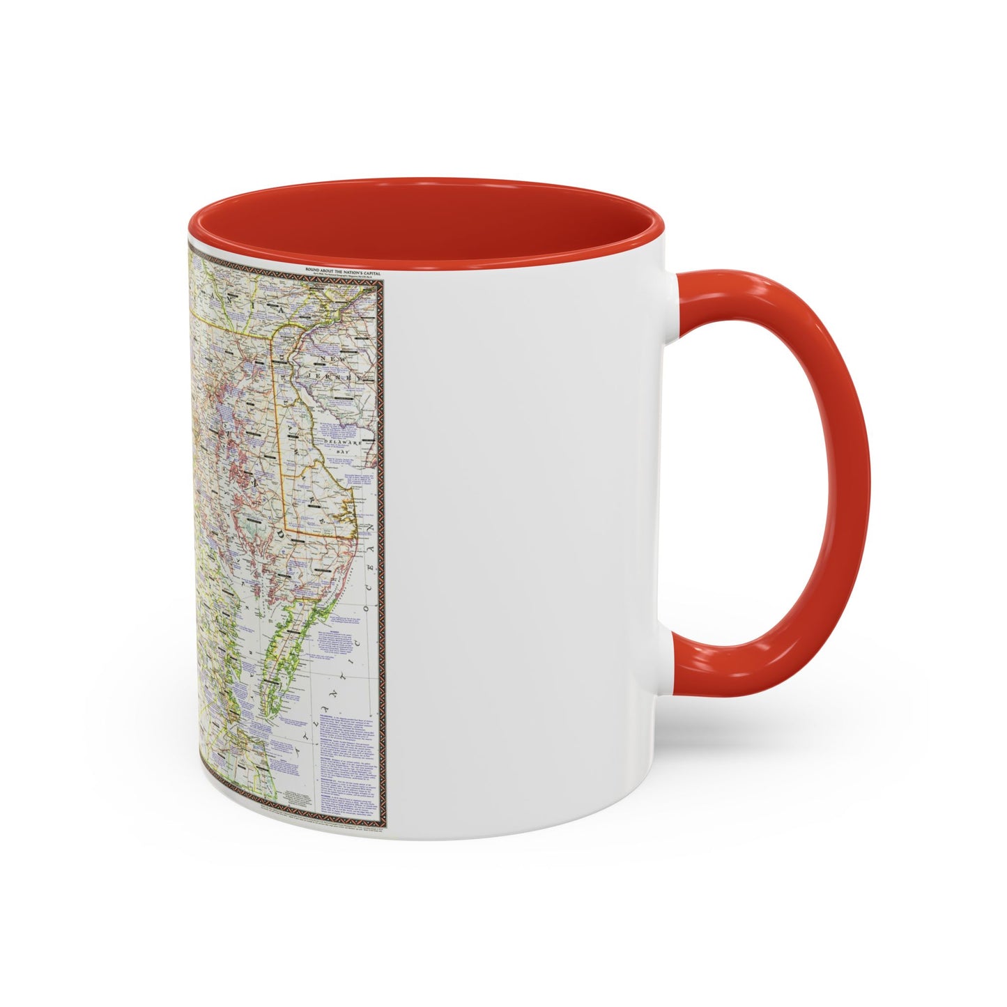 USA - Round About the Nation's Capital (1956) (Map) Accent Coffee Mug