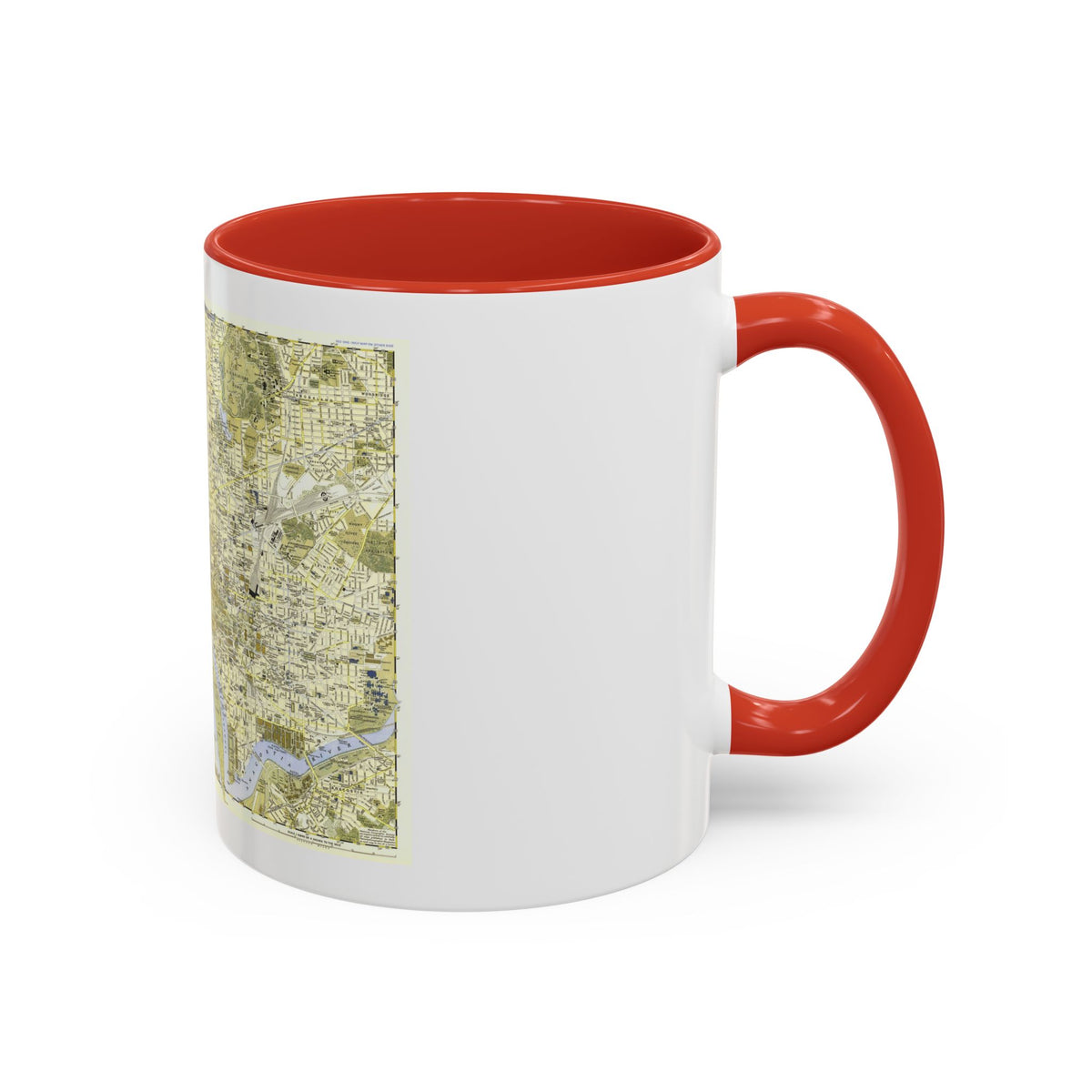 USA - Washington, Central (1948) (Map) Accent Coffee Mug