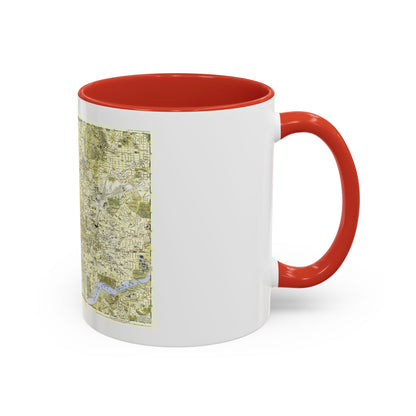 USA - Washington, Central (1948) (Map) Accent Coffee Mug
