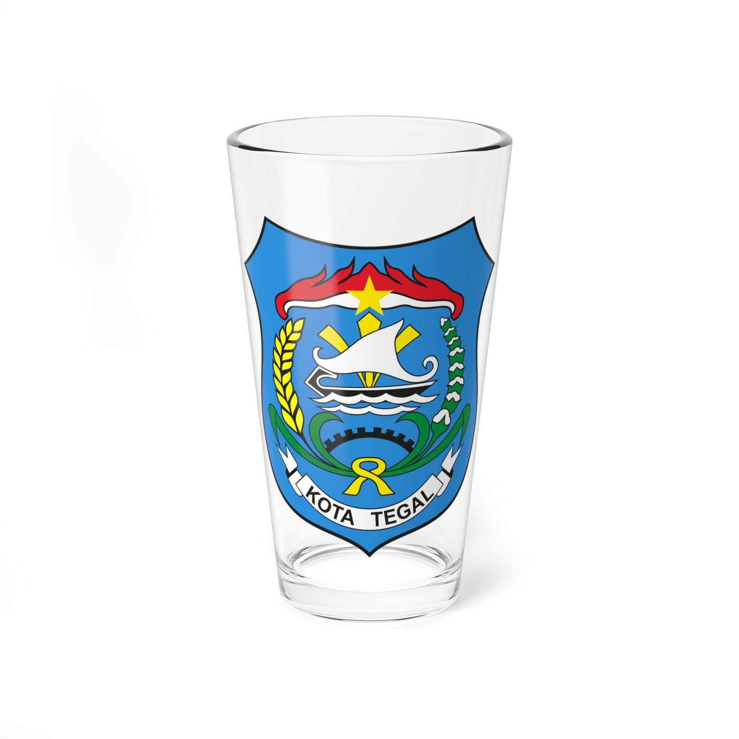 Shield of the city of Tegal (Indonesia) (Coat of Arms) Pint Glass 16oz