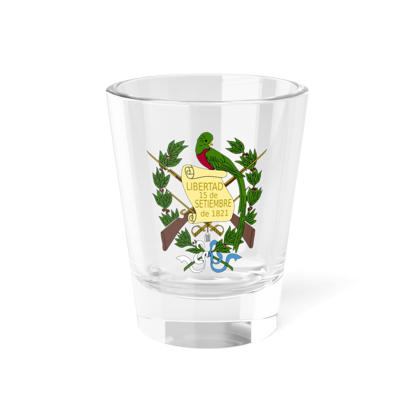 Coat of arms of Guatemala 1871-1968 (Guatemala) (Coat of Arms) Shot Glass 1.5oz