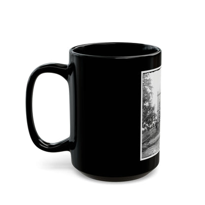 White House Landing, Va., Vicinity. St. Peter's Church, With Federal Soldiers (U.S. Civil War) Black Coffee Mug