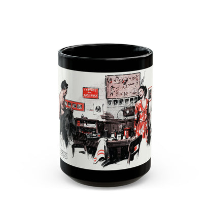 Blue Water Man (2), The American Magazine, May 1936 - Black Coffee Mug-15oz-Go Mug Yourself