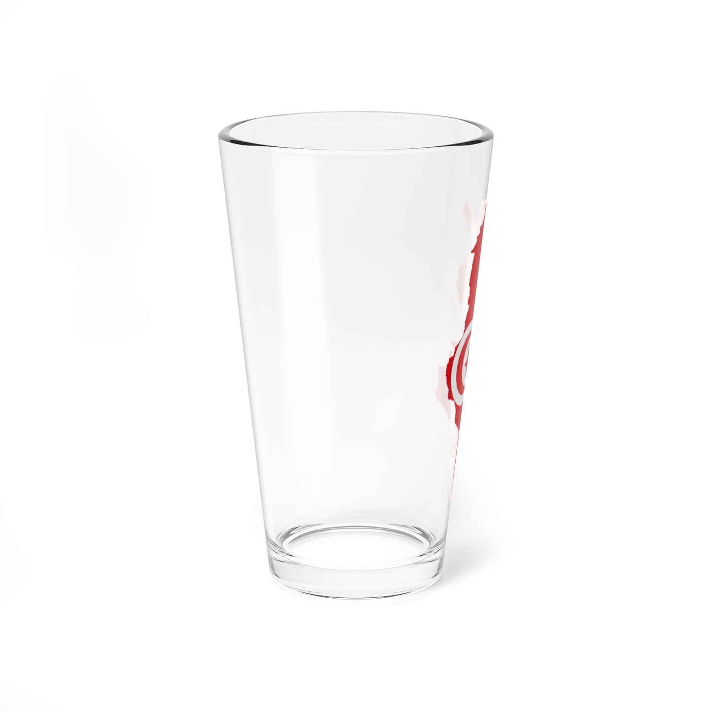 Flag map of Tunisia (Tunisia) Pint Glass 16oz