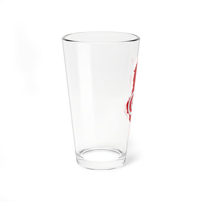 Flag map of Tunisia (Tunisia) Pint Glass 16oz