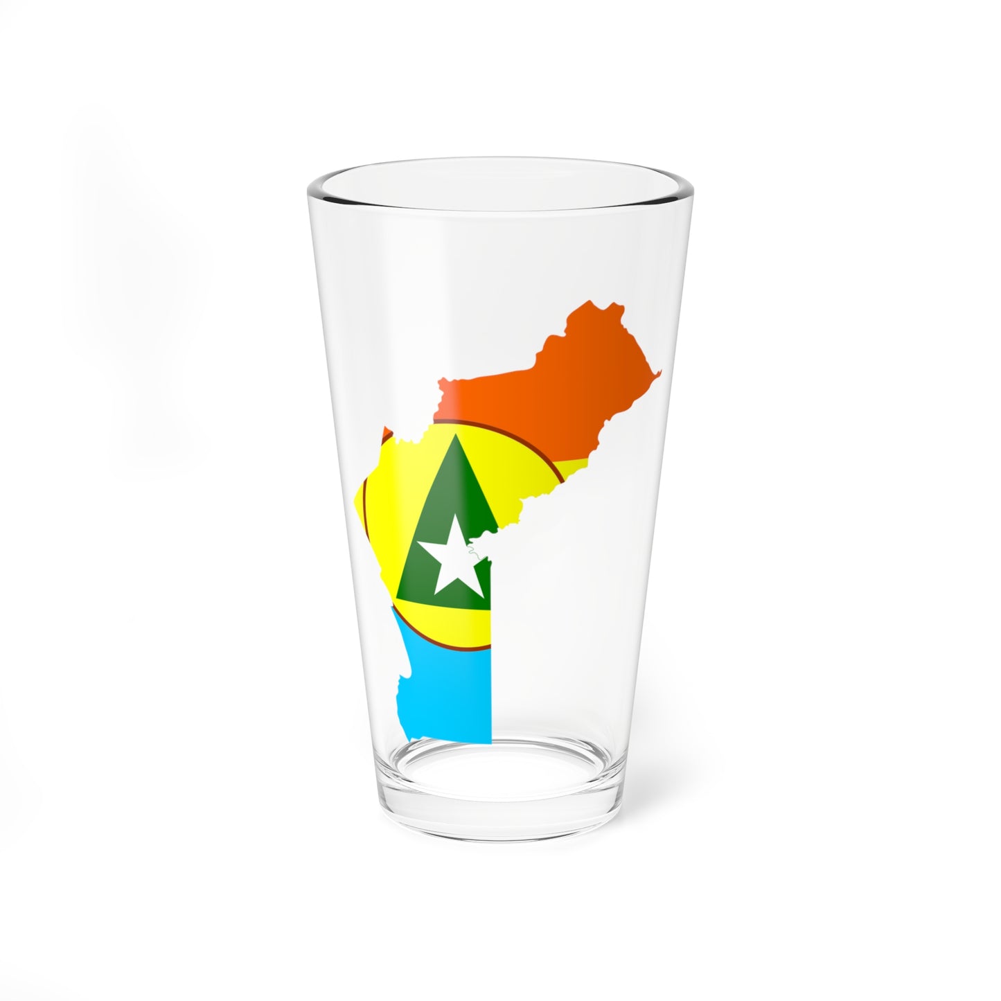Flag map of Cabinda FLEC (Angola) Pint Glass 16oz