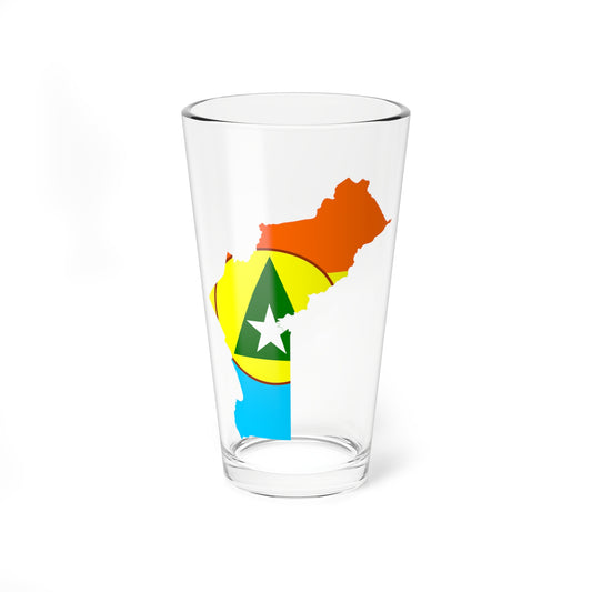 Flag map of Cabinda FLEC (Angola) Pint Glass 16oz