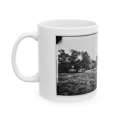 Cold Harbor, Va, Vicinity. W. P. Burnett's House; Tents At Left (U.S. Civil War) White Coffee Mug