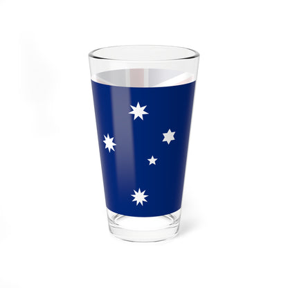 Melbourne Evening Herald flag blue (Australia) Pint Glass 16oz