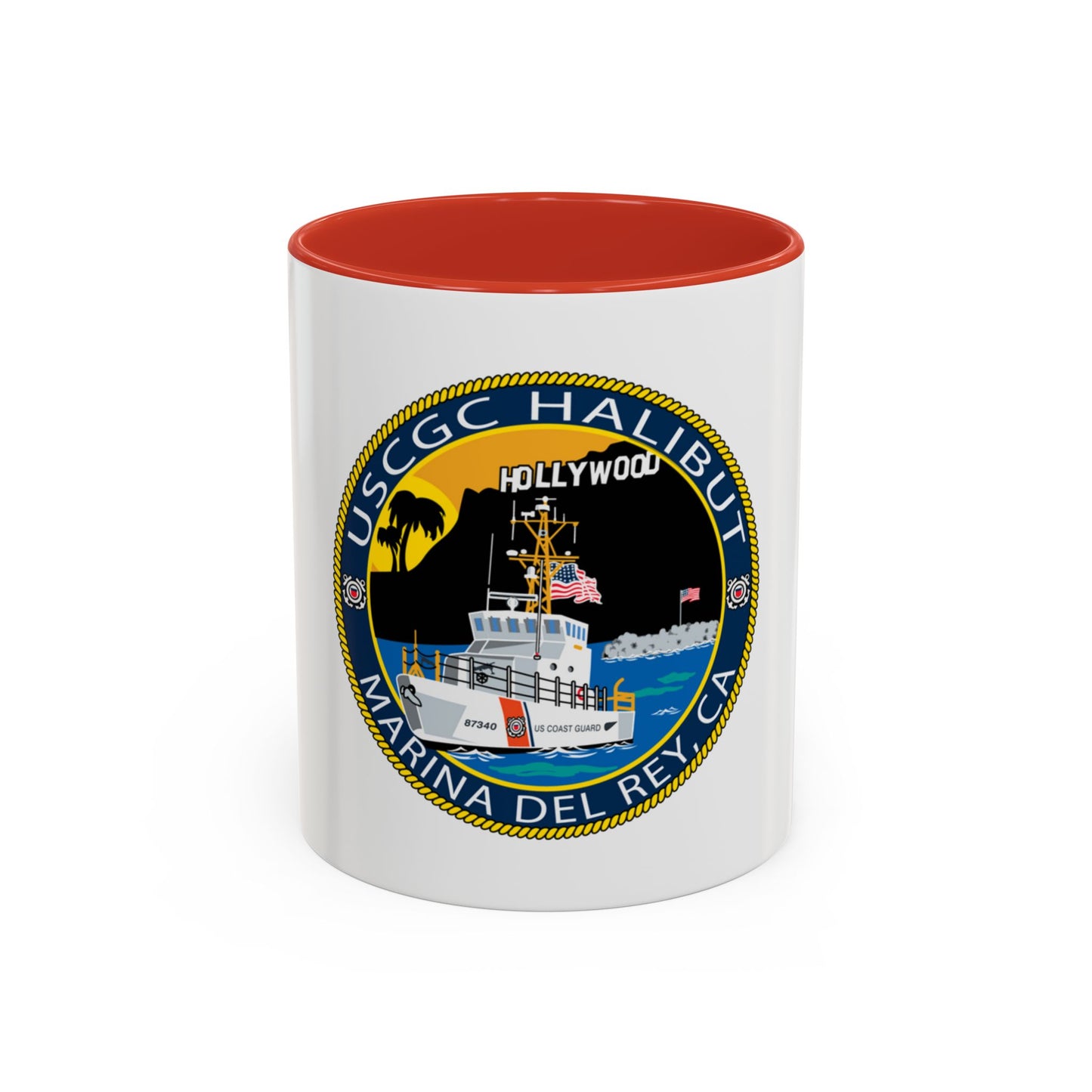 USCG Halibut Marina Del Ray CA (U.S. Coast Guard) Accent Coffee Mug