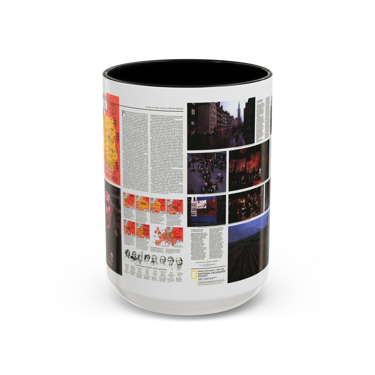 Poland - The Face and Faith 1 (1982) (Map) Accent Coffee Mug