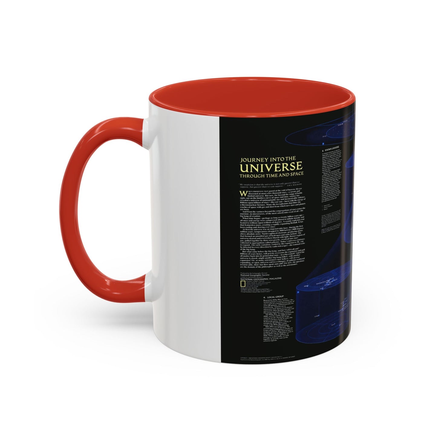 Tasse à café décorative Espace - L'Univers - À travers le temps et l'espace (1983) (Carte)