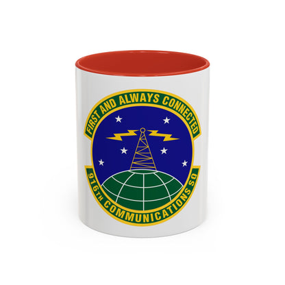 916th Communications Squadron (U.S. Air Force) Accent Coffee Mug