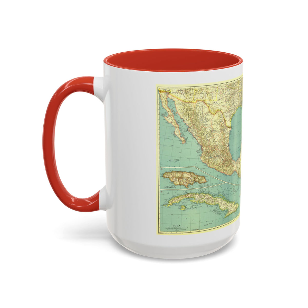 Central America and the West Indies (1934) (Map) Accent Coffee Mug