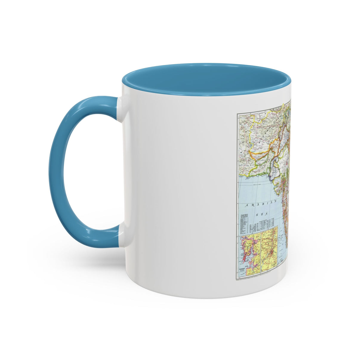 India and Burma (1946) (Map) Accent Coffee Mug