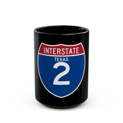 Interstate 2 (U.S. Highways) Black Coffee Mug