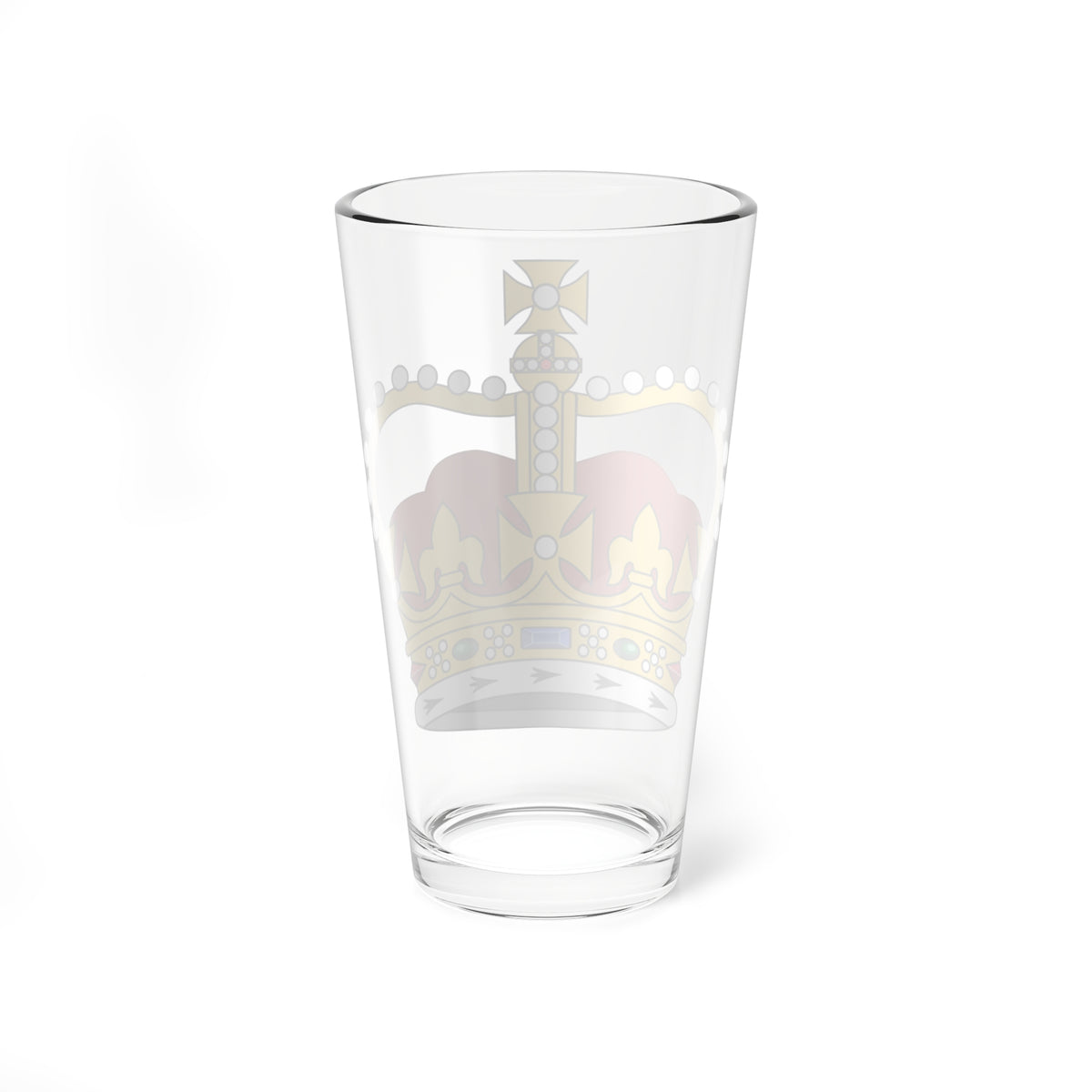 St Edwards Crown plain 3D (United Kingdom) (Military Rank) Pint Glass 16oz