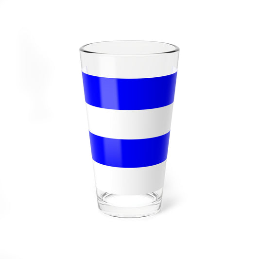 Weather flag blue white (Germany) Pint Glass 16oz