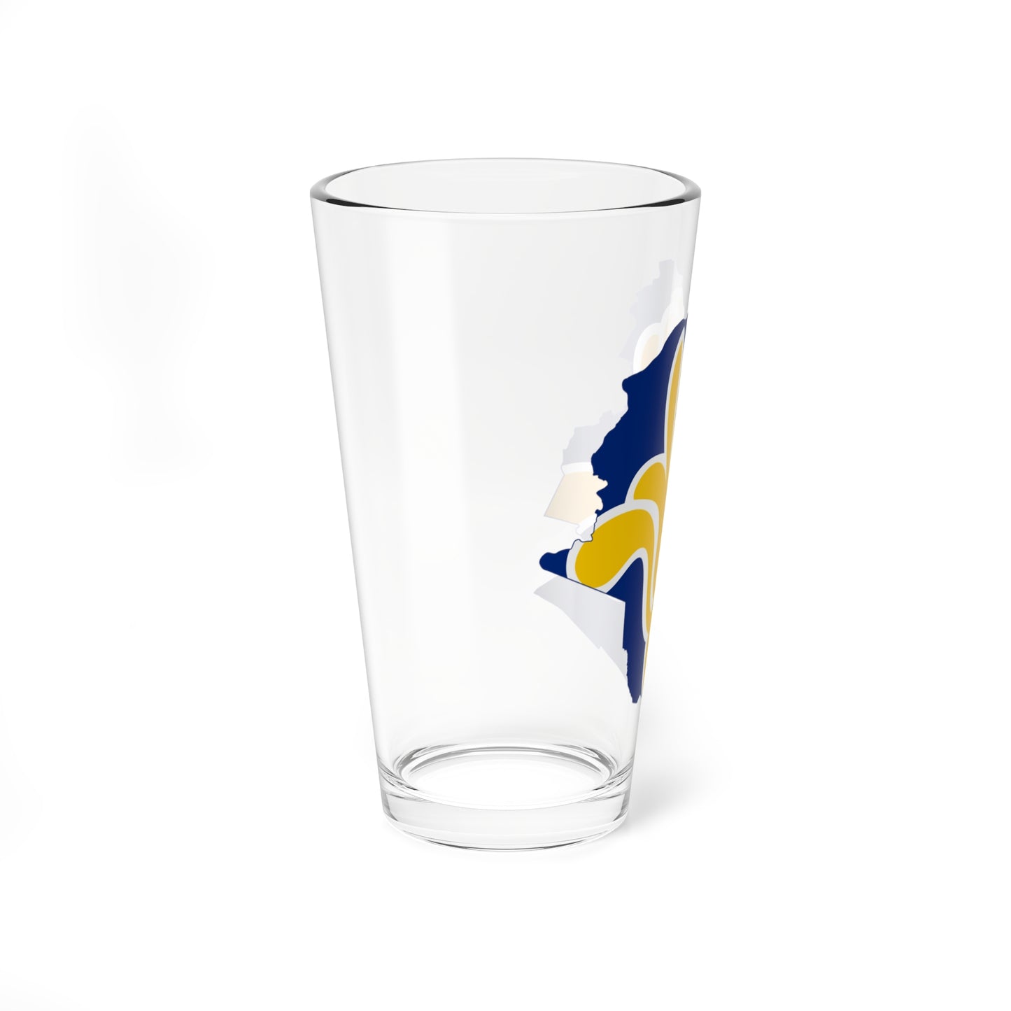 Flag map of Brussels (Belgium) Pint Glass 16oz
