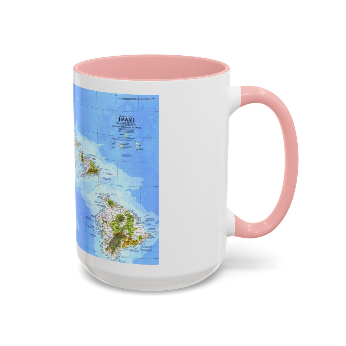 USA - Hawaii (1976) (Map) Accent Coffee Mug