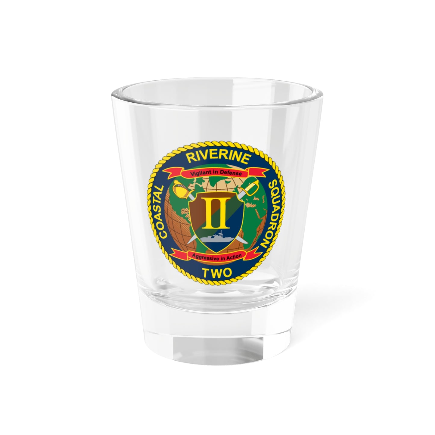 Coastal Riverine Squadron Two (U.S. Navy) Shot Glass 1.5oz