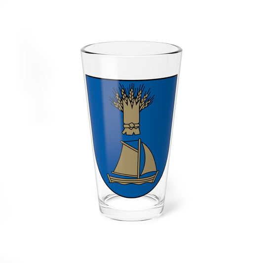 Ventspils rajona ģerbonis (Latvia) (Coat of Arms) Pint Glass 16oz