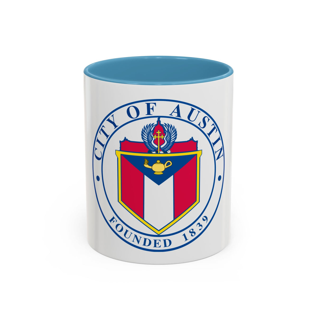 Seal of Austin TX - Accent Coffee Mug