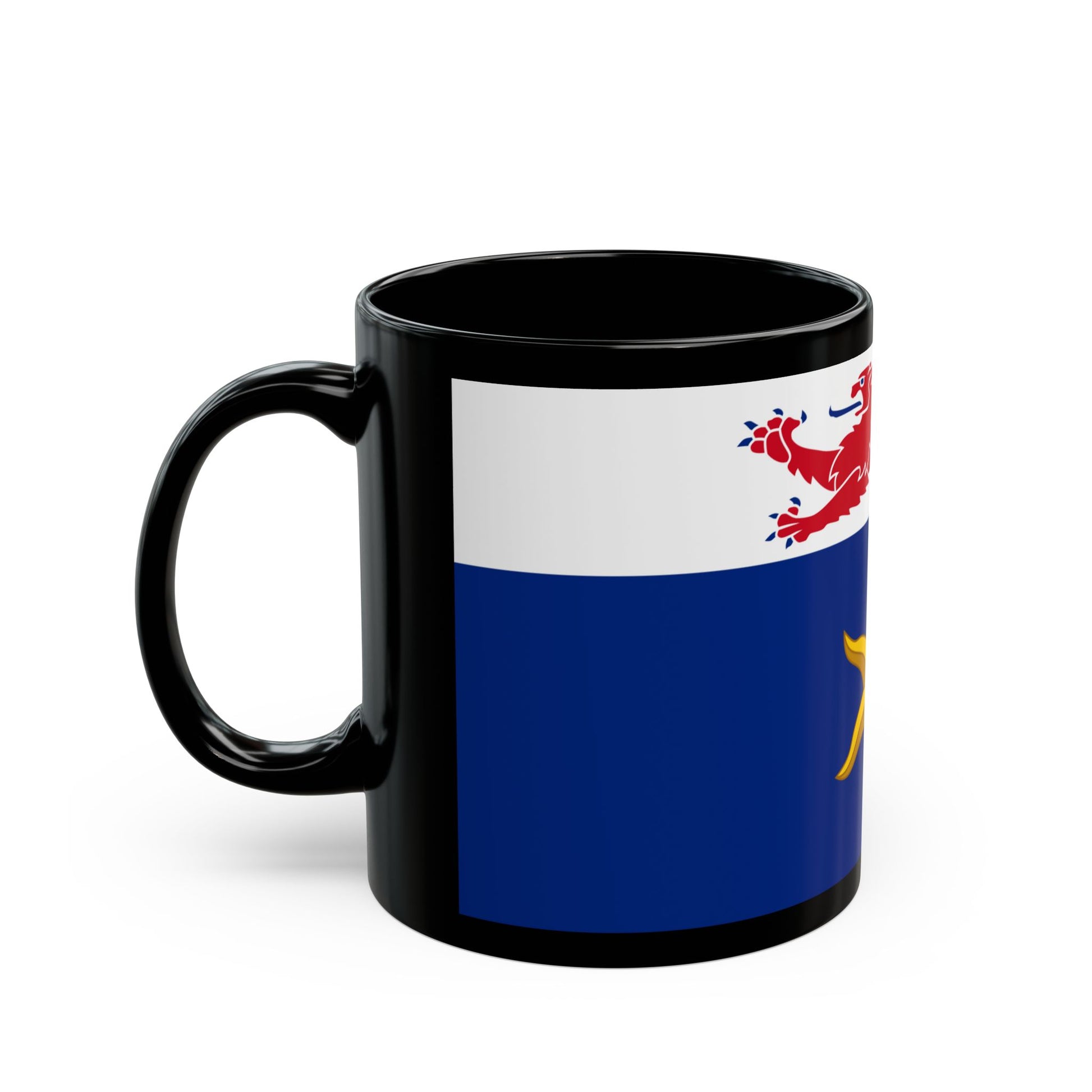 Flag of the City of Hobart Australia - Black Coffee Mug-Go Mug Yourself