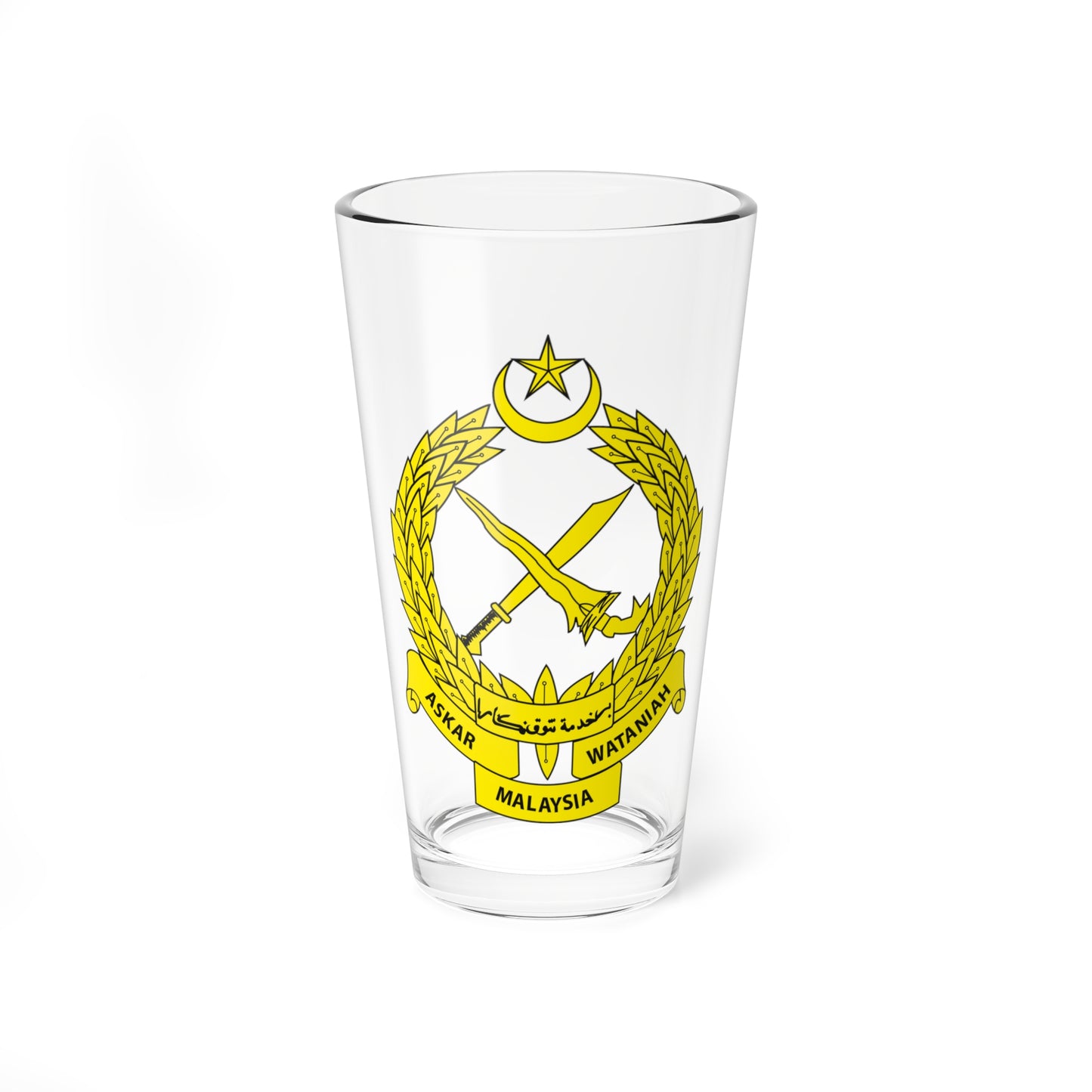 Crest of the Territorial Army Regiment (Malaysia) (Coat of Arms) Pint Glass 16oz