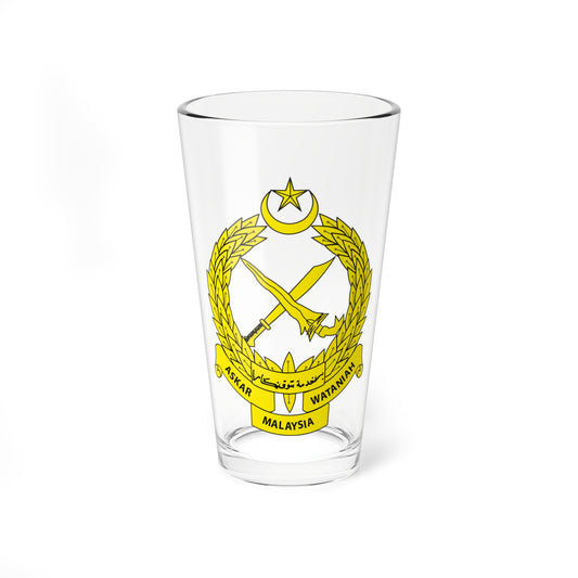 Crest of the Territorial Army Regiment (Malaysia) (Coat of Arms) Pint Glass 16oz