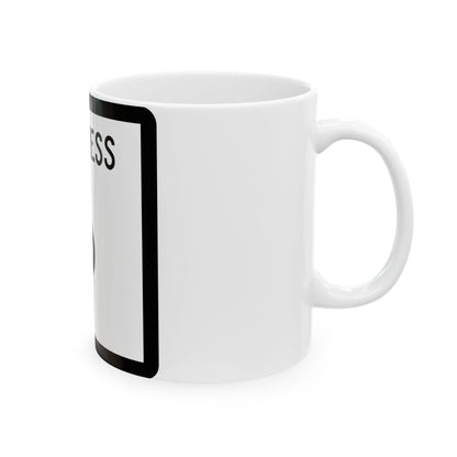 Texas Business 6-N (Texas) (Road Sign) White Coffee Mug