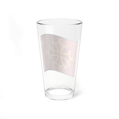 Nuvola Occitania flag with star (France) Pint Glass 16oz