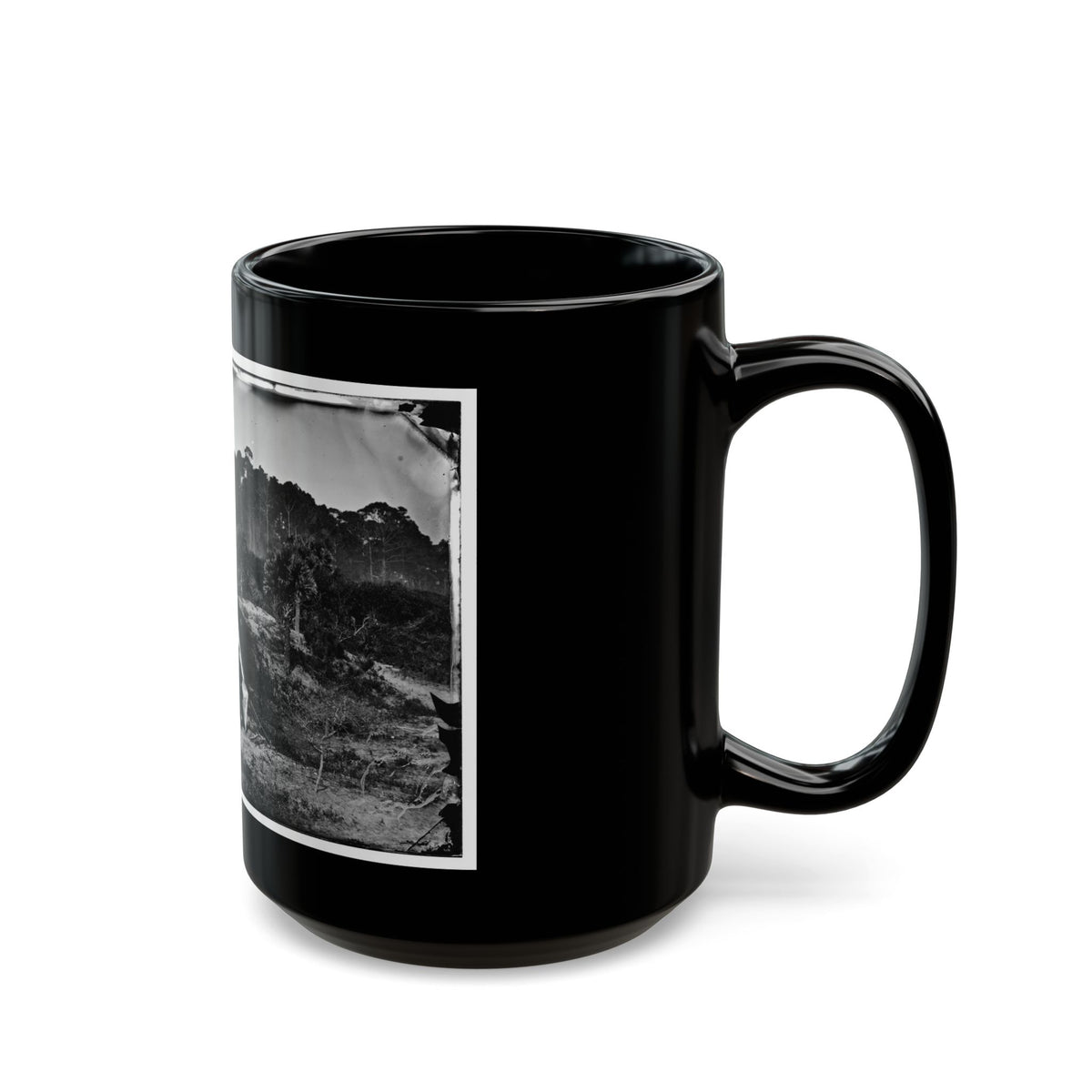 Morris Island, South Carolina. Two Men In Front Of Tent (U.S. Civil War) Black Coffee Mug