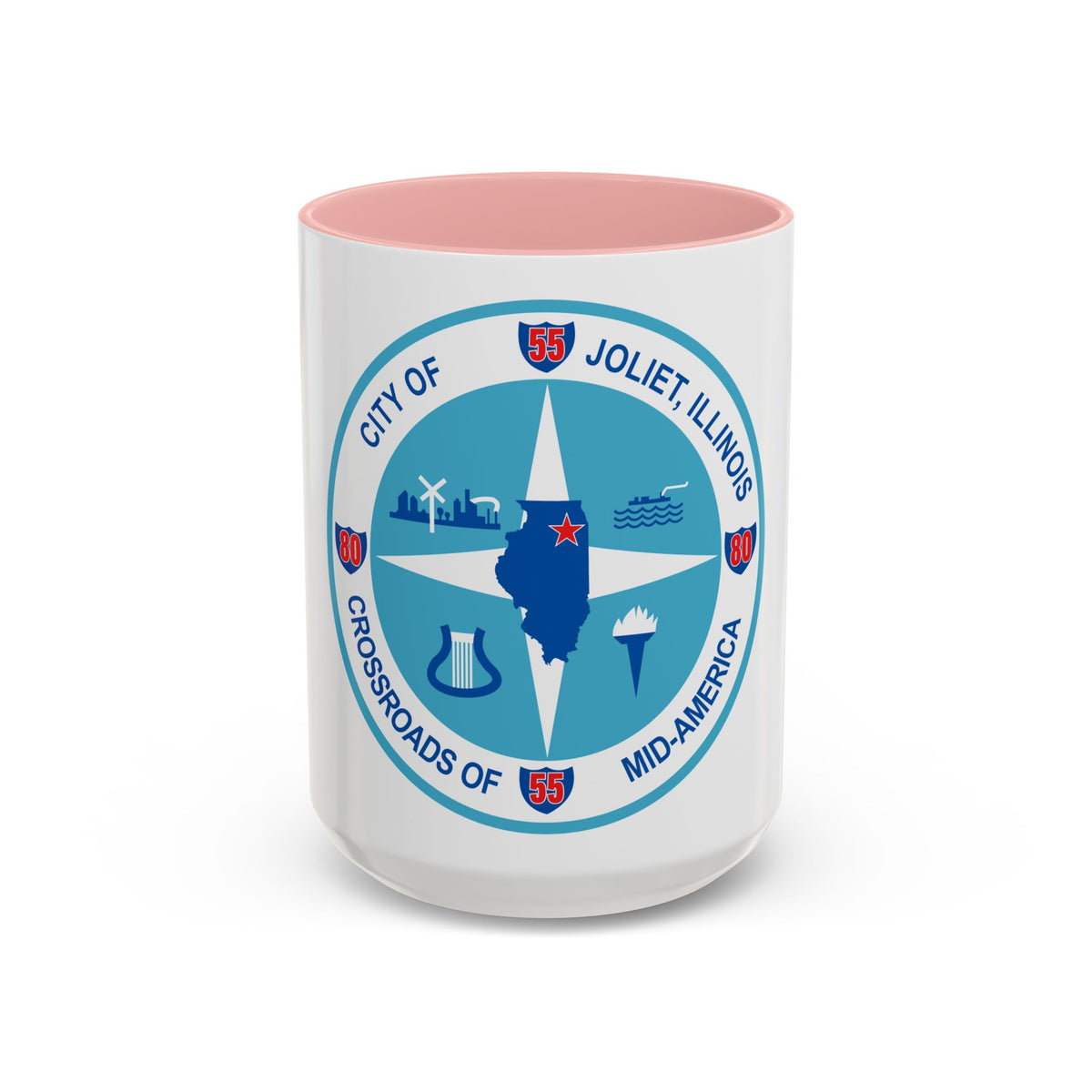 Seal of Joliet Illinois - Accent Coffee Mug
