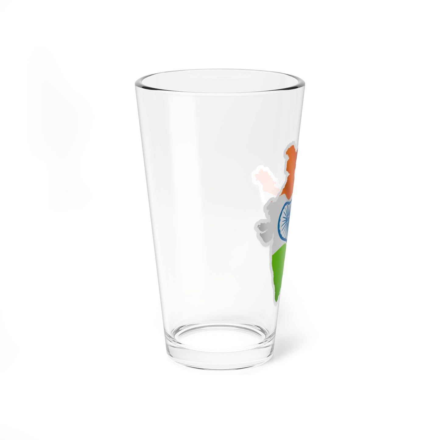 Flag map of India (India) Pint Glass 16oz
