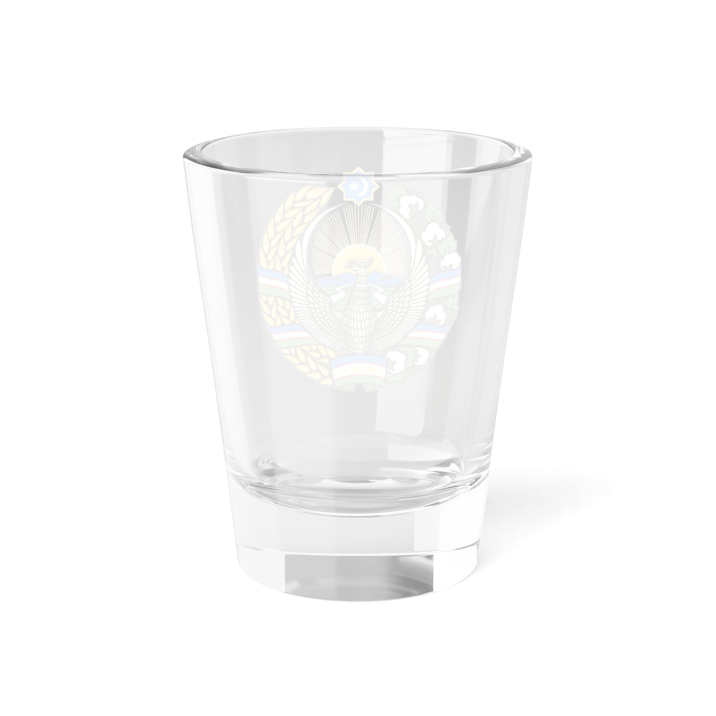 Gerb Uzbekistan cyrillic (Uzbekistan) (Coat of Arms) Shot Glass 1.5oz