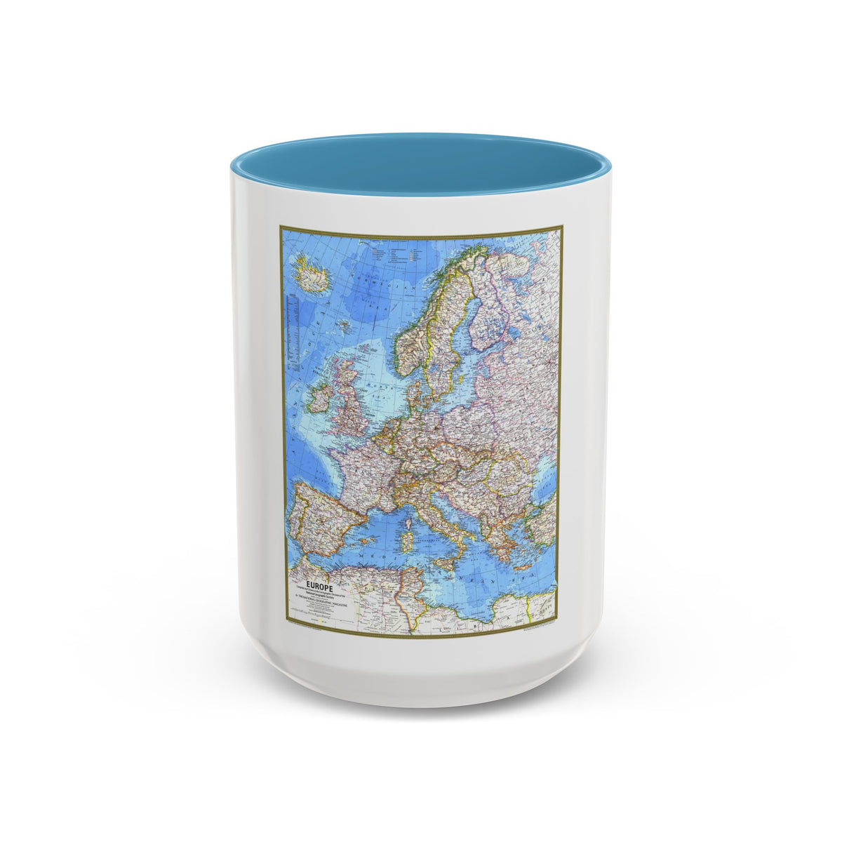 Europe (1977) (Map) Accent Coffee Mug